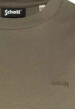 Базовая футболка SHORT-SLEEVES Schott, зеленый