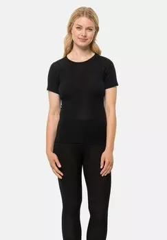 Базовая футболка SHORTSLEEVE Jack Wolfskin, черный