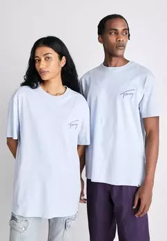 Базовая футболка SIGNATURE UNISEX Tommy Jeans, свежий синий