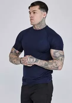 Базовая футболка SIKSILK, темно-синяя