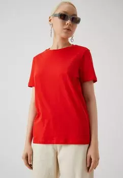 Базовая футболка Slfmyessential O Neck Tee Selected, огненно-алая