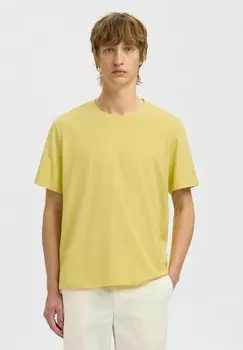 Базовая футболка SLHASPEN O NECK TEE Selected Homme, желтый