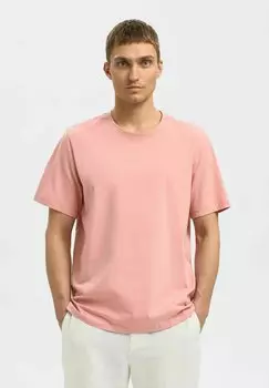Базовая футболка SLHASPEN O NECK TEE Selected Homme, цвет Rose Tan