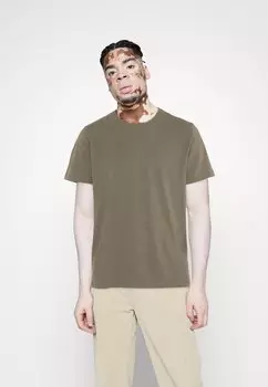 Базовая футболка Slhaspen Ss O Neck W Noos Selected, цвет vetiver