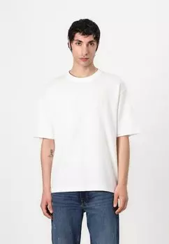Базовая футболка SLHRELAXCHESTER SS BINDING O NECK Selected Homme, слоновая кость