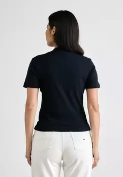 Базовая футболка SLIM CODY CROP MOCK Tommy Hilfiger, темно-синий