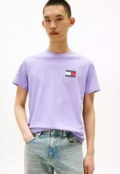 Базовая футболка SLIM ESSENTIAL FLAG TEE Tommy Jeans, фиолетовый