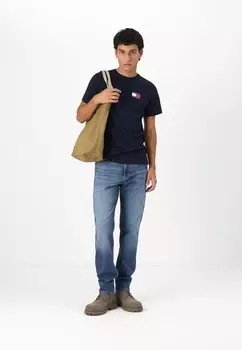 Базовая футболка SLIM ESSENTIAL FLAG TEE Tommy Jeans, темно-синий