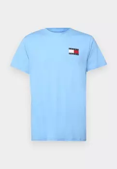 Базовая футболка SLIM ESSENTIAL FLAG TEE Tommy Jeans, светло-голубой