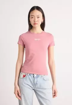 Базовая футболка SLIM ESSENTIAL LOGO TEE Tommy Jeans, розовый