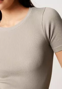 Базовая футболка SLIM FIT SHORT SLEEVE Next, бежевый