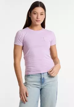 Базовая футболка SLIM FIT TASCHE Guess Jeans, фиолетовый