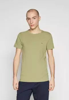 Базовая футболка Slim Fit Tee Tommy Hilfiger, цвет faded olive