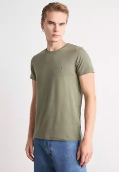 Базовая футболка SLIM FIT TEE Tommy Hilfiger, темно-зеленый