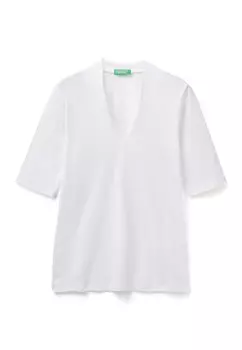 Базовая футболка SLIM FIT United Colors of Benetton, белый