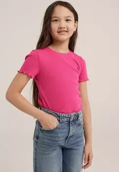 Базовая футболка Slim Fit WE Fashion, розовая
