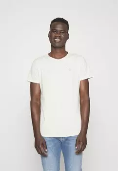 Базовая футболка SLIM JASPE NECK Tommy Jeans, газетная бумага