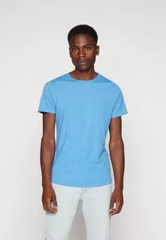 Базовая футболка Slim Jasper Neck Tommy Jeans, цвет meridian blue