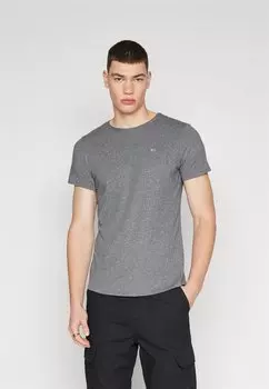 Базовая футболка Slim Jasper Neck Tommy Jeans, цвет new charcoal