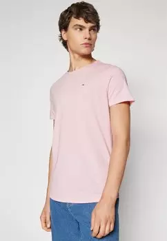 Базовая футболка Slim Neck Tommy Hilfiger, балетно-розовая