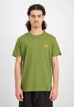 Базовая футболка SMALL LOGO Alpha Industries, зеленый