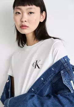 Базовая футболка SMALL MONOLOGO BABY TEE Calvin Klein Jeans, белый