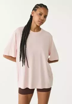 Базовая футболка SOFT-TOUCH Stradivarius, светло-розовый