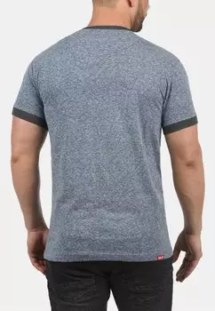 Базовая футболка Solid, синий меланж