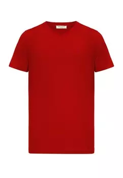Базовая футболка Soni V Neck Regular Fit anou anou, красная