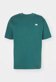 Базовая футболка Sport Essentials Small Logo New Balance, ночной дозор зеленая