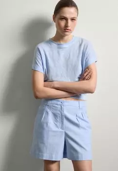 Базовая футболка Stefanel, светло-голубой