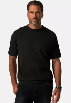 Базовая футболка STOMACH FIT SHORT SLEEVE SLEEVE EMBROIDERY JP1880, черный