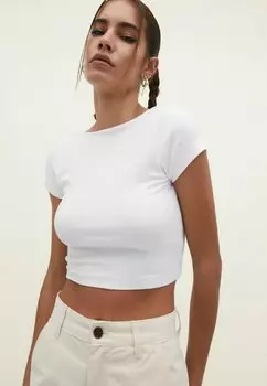 Базовая футболка Stradivarius, белый