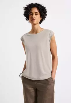 Базовая футболка Street One, бежевый