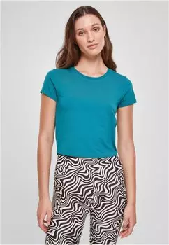 Базовая футболка STRETCH JERSEY CROPPED TEE Urban Classics, зеленый