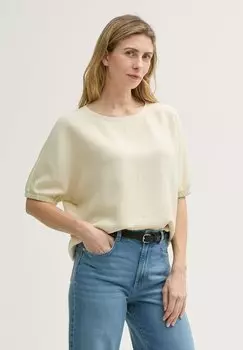 Базовая футболка STRICK LOOSE FIT TOM TAILOR, бежевый