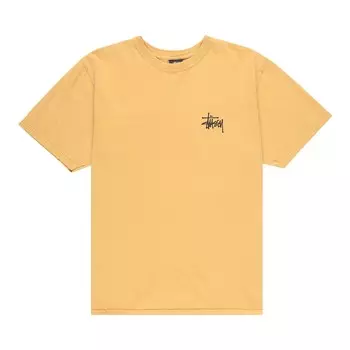Базовая футболка Stussy, окрашенная пигментом, Мед