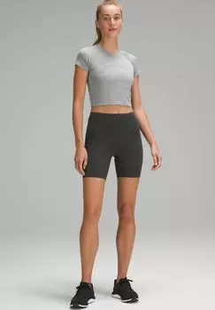 Базовая футболка SWIFTLY TECH CROPPED lululemon, серый