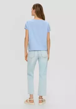 Базовая футболка T-SHIRT IM RELAXED-FIT s.Oliver, светло-голубой