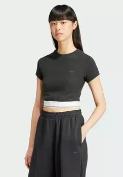 Базовая футболка TAPE WAISTBAND adidas Originals, цвет black