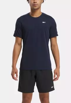 Базовая футболка Tech Tee Reebok, вектор темно-синего цвета