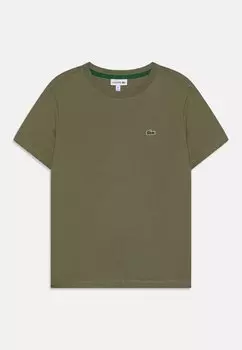 Базовая футболка Tee Core Essentials Unisex Lacoste, хаки