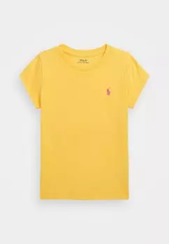 Базовая футболка Tee Polo Ralph Lauren, цвет chrome yellow/bright pink