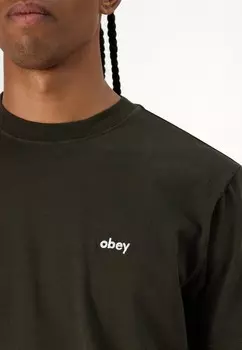 Базовая футболка TEE UNISEX Obey Clothing, темно-коричневый