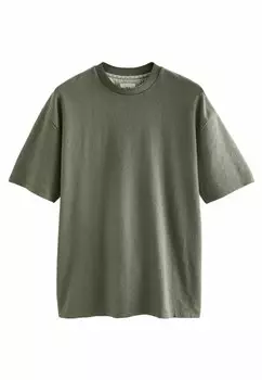 Базовая футболка TEXTURED-REGULAR FIT Next, цвет khaki green