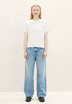 Базовая футболка TOM TAILOR DENIM, кремовый