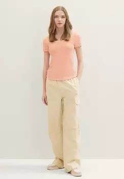 Базовая футболка TOM TAILOR DENIM, оранжевый
