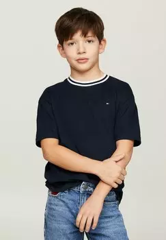 Базовая футболка Tommy Hilfiger, темно-синий