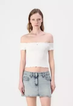 Базовая футболка Tommy Jeans, кремовый