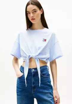 Базовая футболка Tommy Jeans, светло-голубой